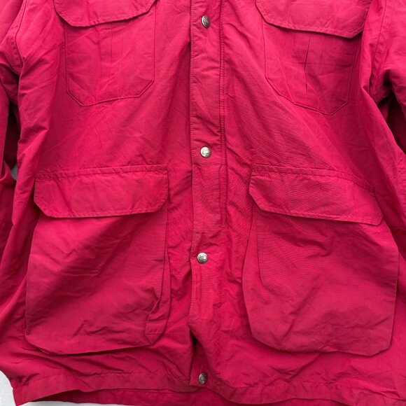 Vintage Woolrich Jacket Mens XL Red Full Zip Parka Chore Windbreaker Wool Line - Picture 8 of 11